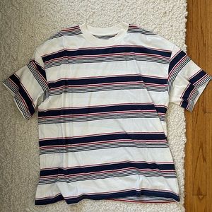 White Stripped T-Shirt | Abercrombie | XL